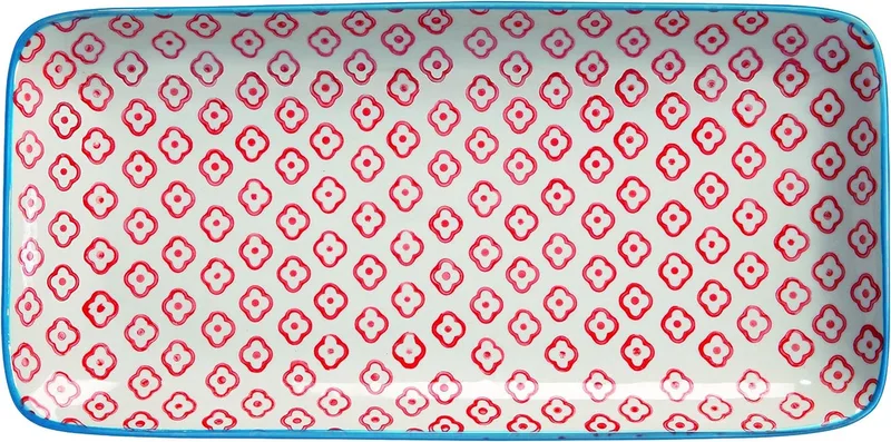 Emma Serveerschaal Rechthoekig Keramiek 31x15.5x3cm fra Bloomingville i Rød – produktbillede