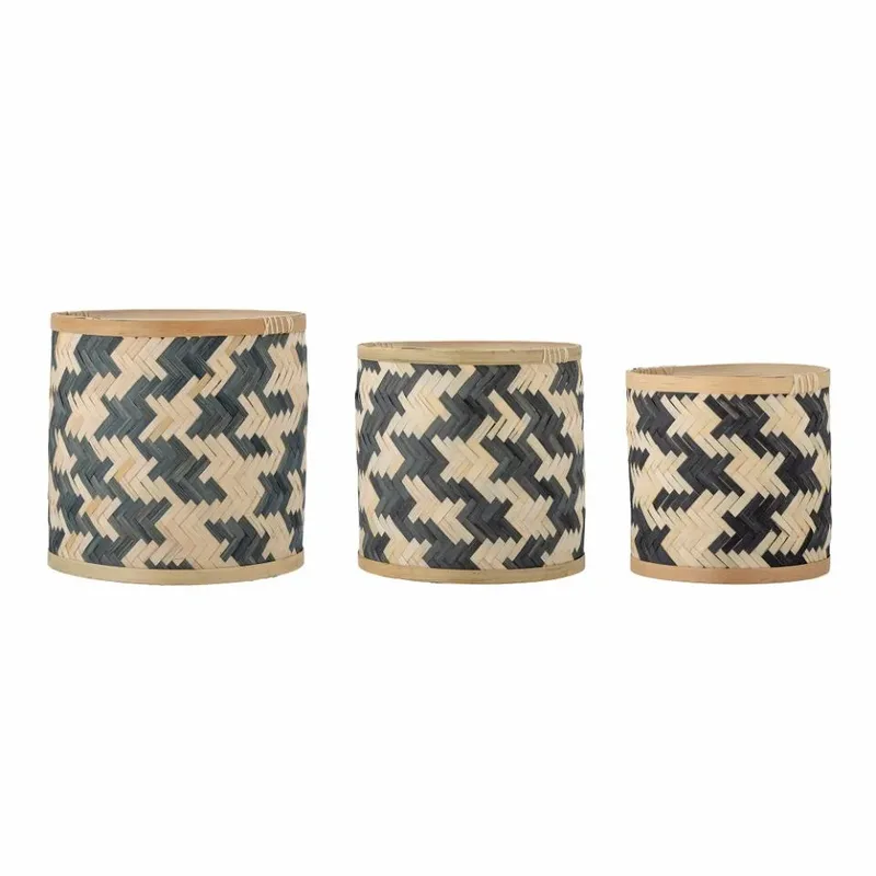 Estell Korb 3er-Pack Schwarz by Bloomingville – product photo