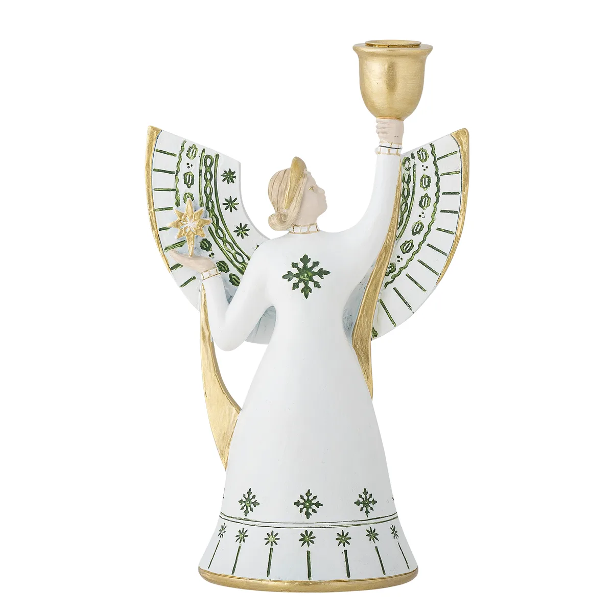 Evangeline Lysestage, L12xH19xB7,5 cm, Hvid de Bloomingville – photo du produit