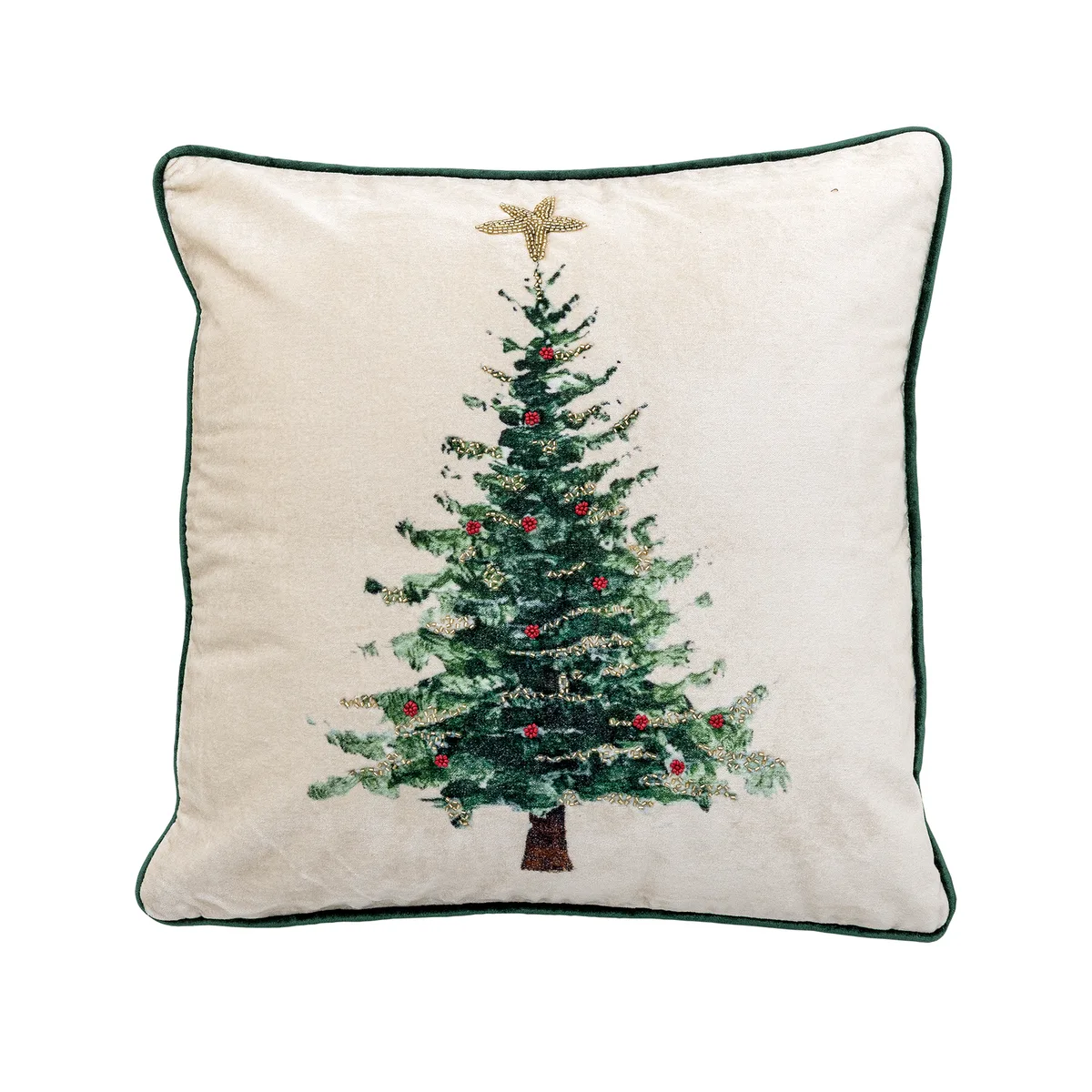 Evelin Pude, Hvid, Bomuld, L45xH45 cm van Bloomingville – productfoto