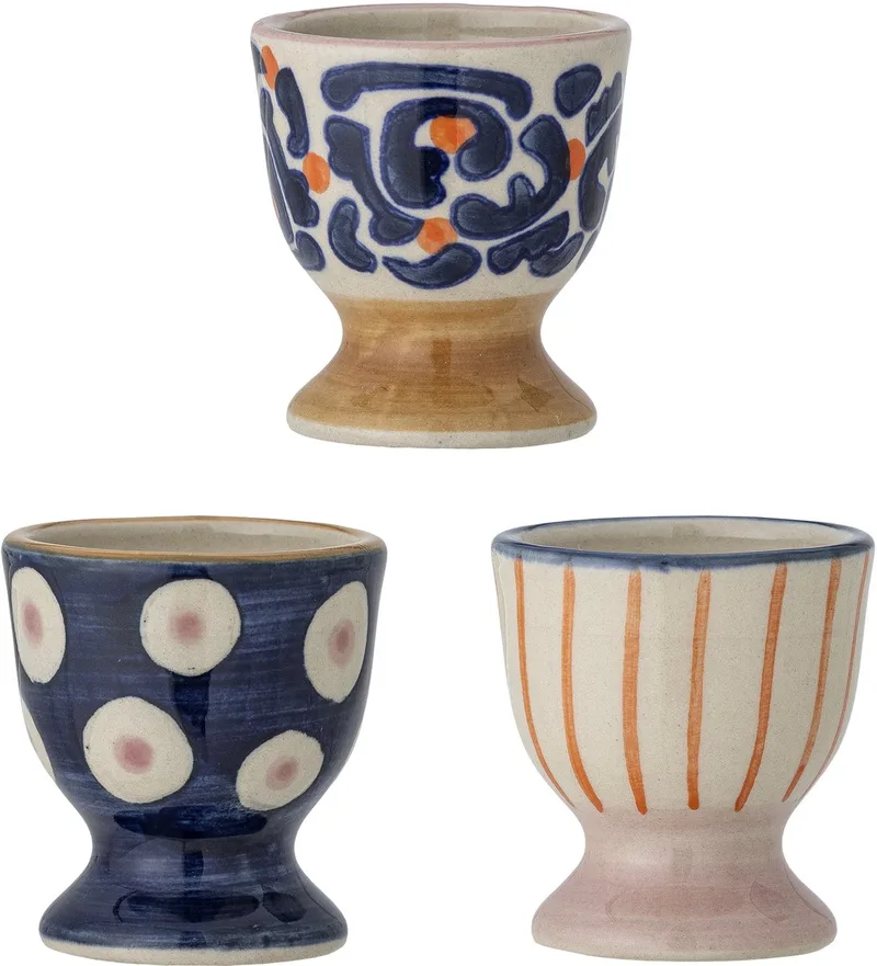 Eviaya eierdop - Aardewerk by Bloomingville in Blauw – product photo