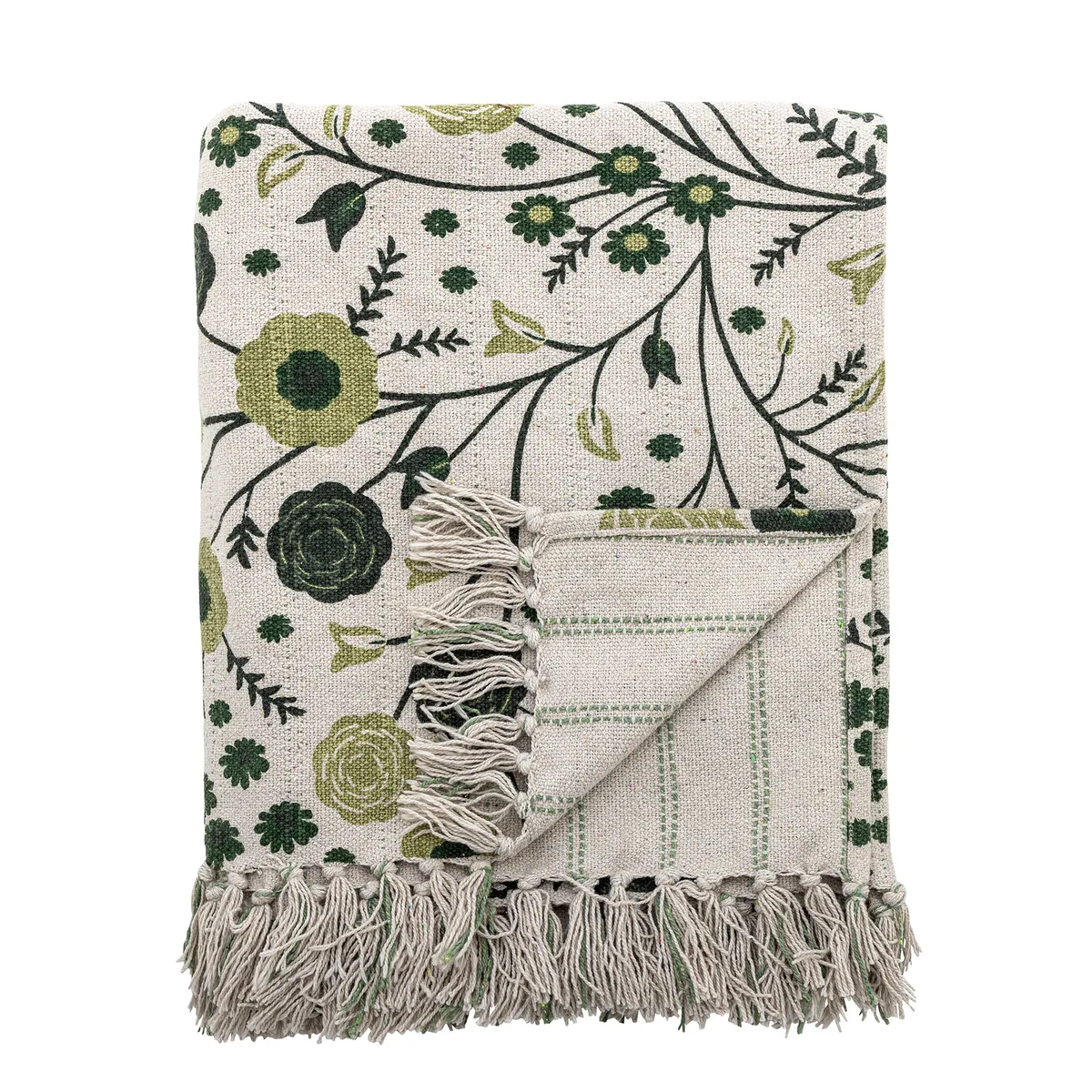 Eydis Plaid, Multifarvet, Genanvendt Bomuld, L160xW130 cm van Bloomingville – productfoto