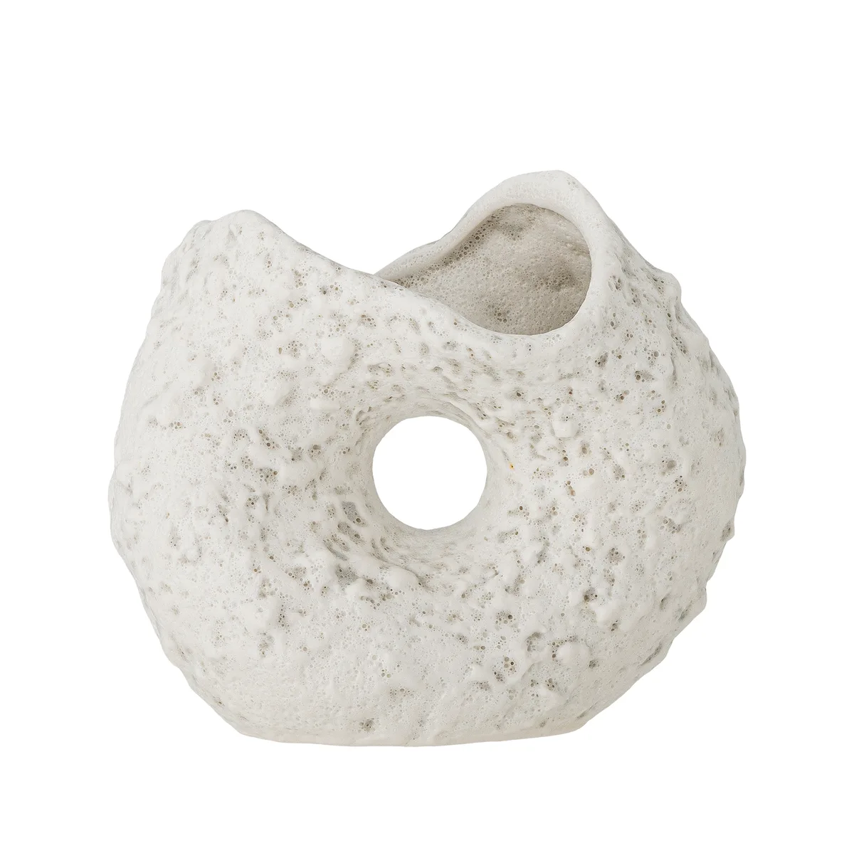 Fianna Vase, Hvid, Stentøj, L13xH12xW7,5 cm de Bloomingville – photo du produit