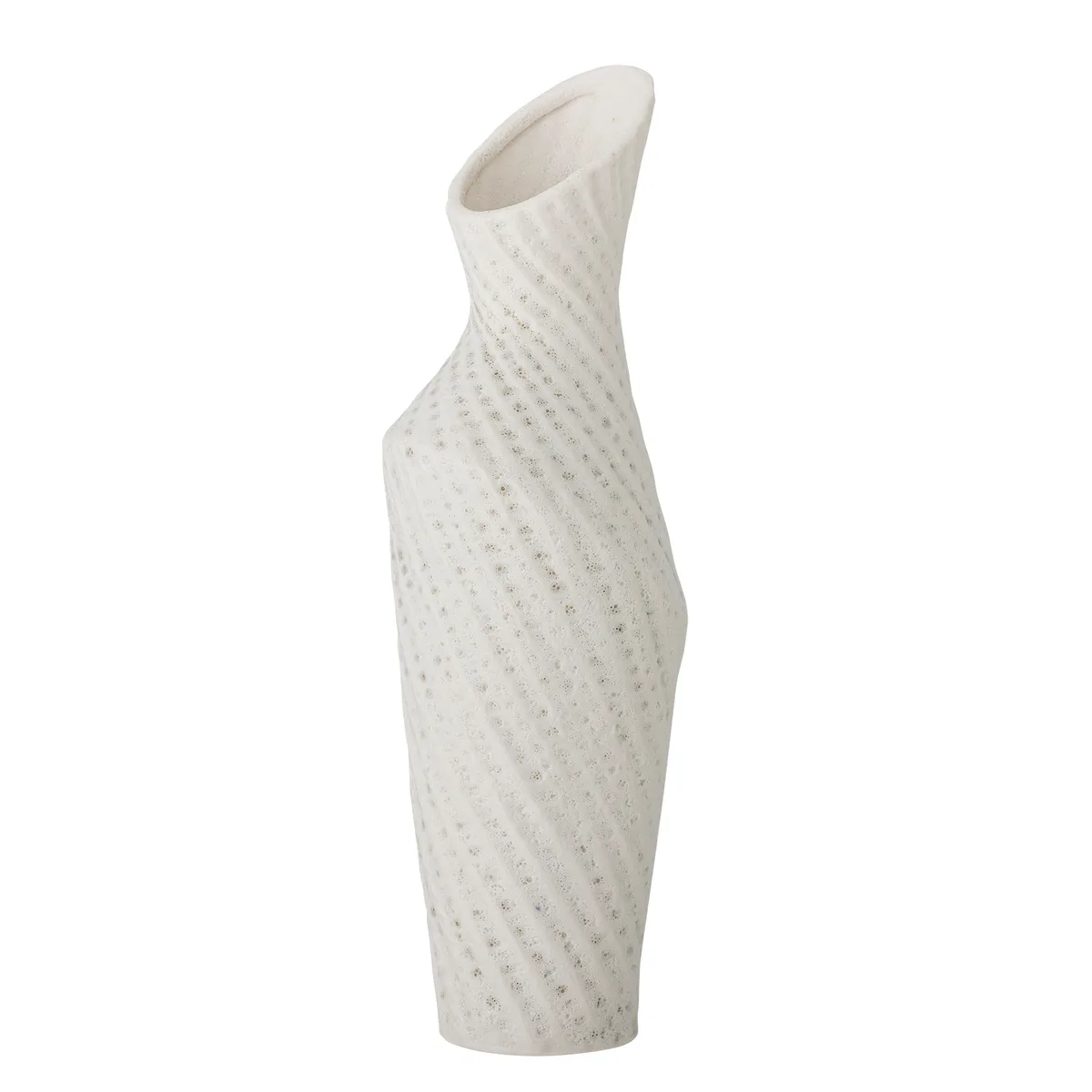 Fikla Vase, Hvid, Stentøj, D9xH29 cm de Bloomingville – photo du produit