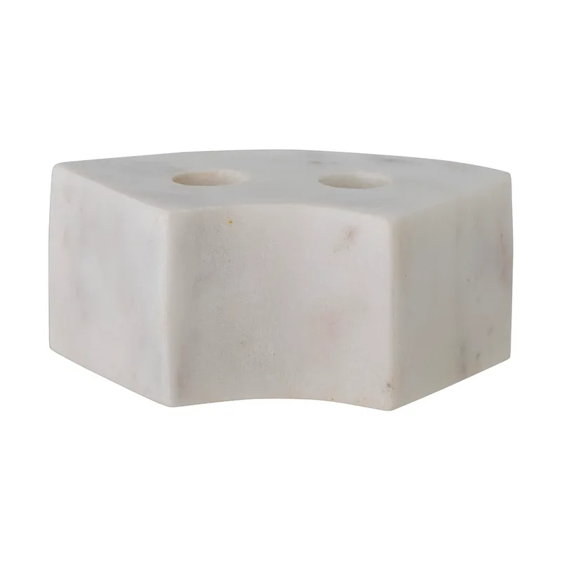 Florida Kerzenständer 14,5x6x7,5 cm White marble von Bloomingville – Produktfoto