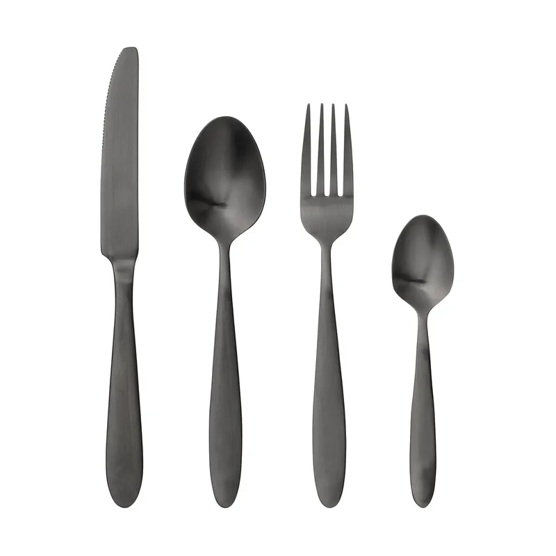 Frea Besteckset 4 Teile Schwarz van Bloomingville – productfoto