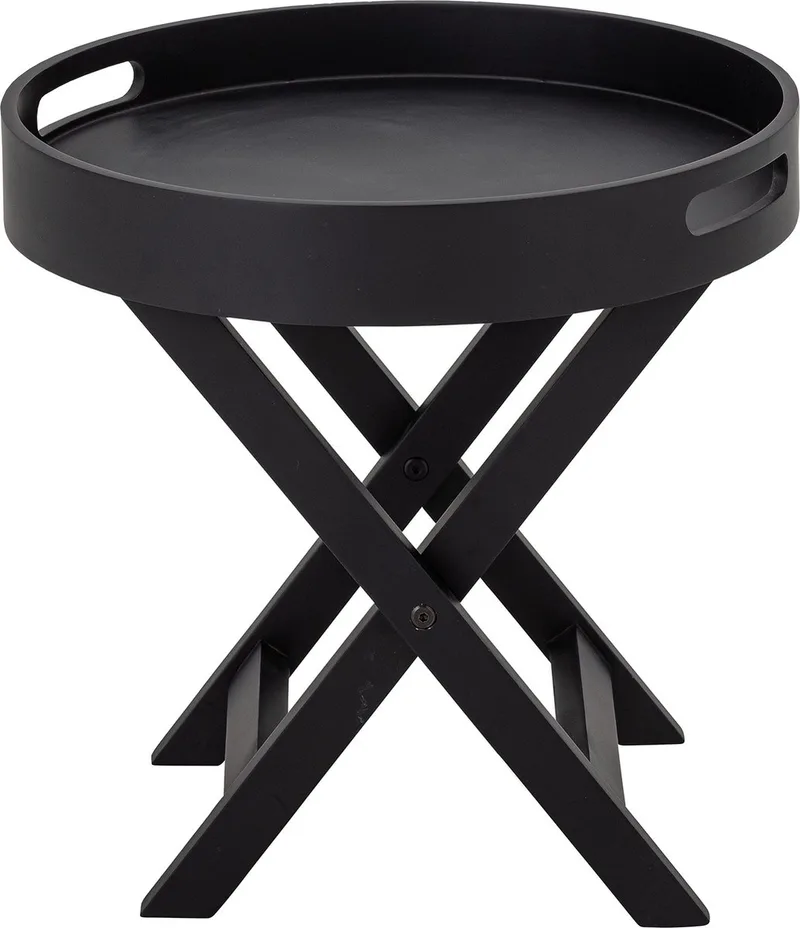 Freya Dienbladtafel - Zwart - Rubberhout von Bloomingville in Natuur – Produktfoto