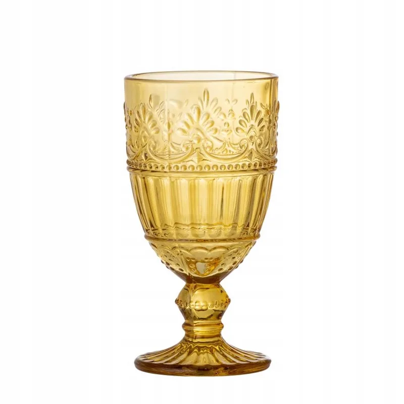Gekleurde Glazen Wijnglas - 205ml by Bloomingville in Geel – product photo