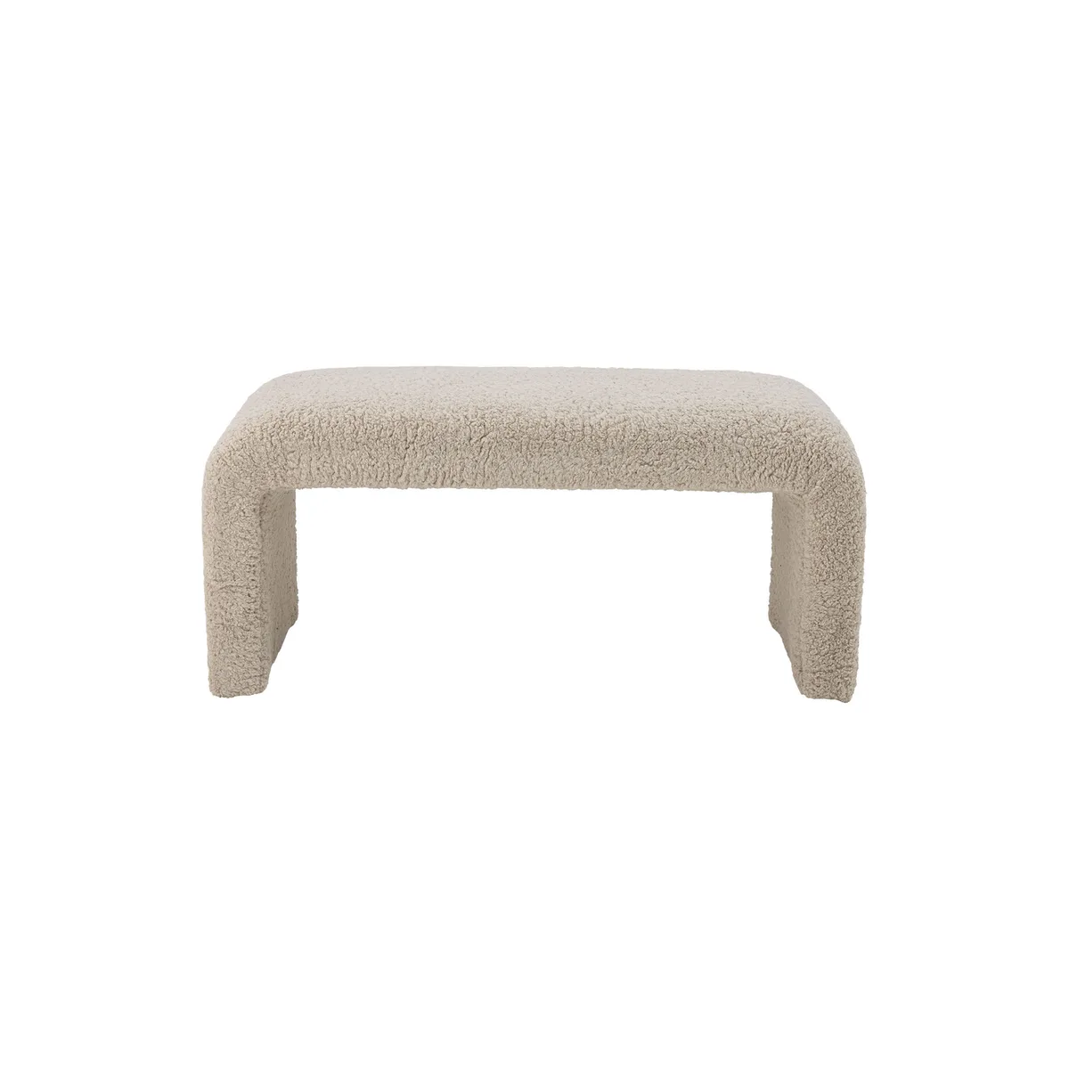 Gepolsterte Bank Bobbie - Beige - Schlingenpol von Bloomingville – Produktfoto