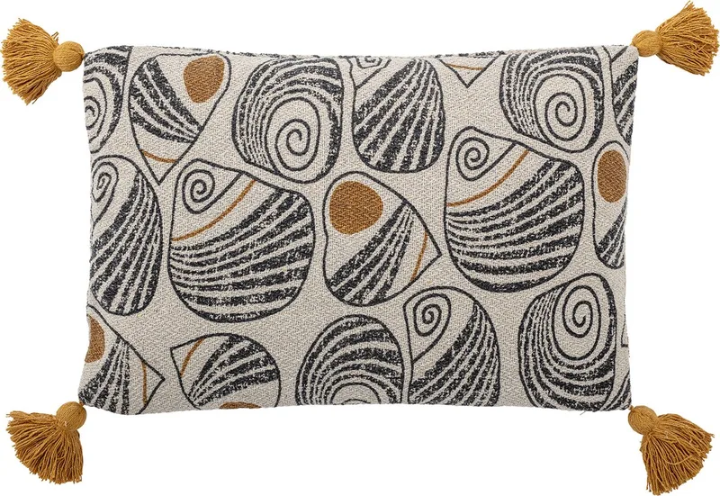 Giano Kussen - Gerecycled katoen by Bloomingville in Geel – product photo