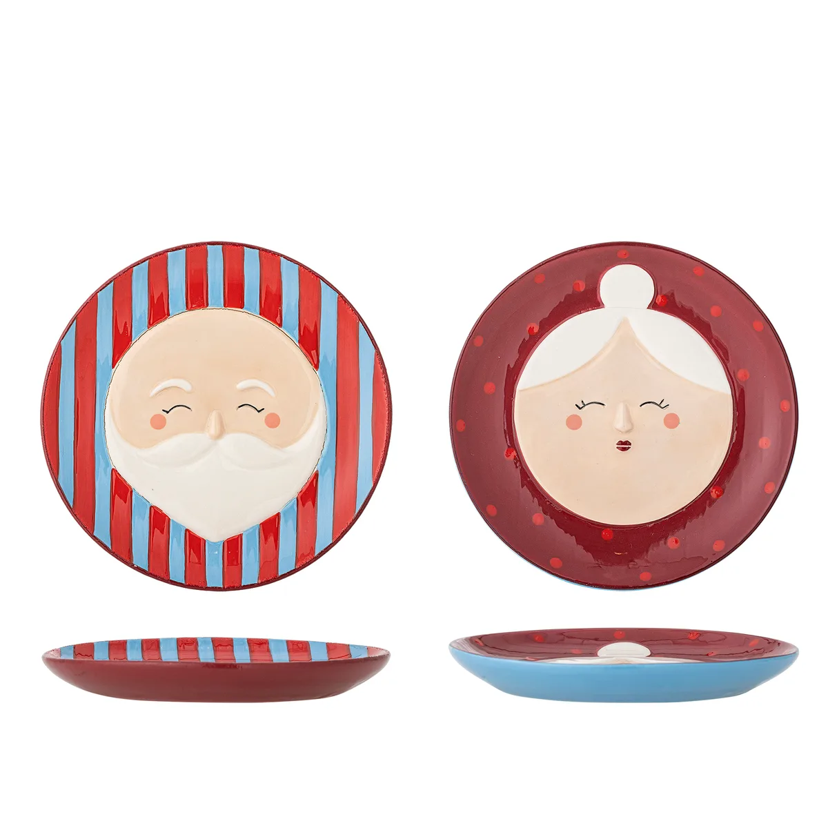 Granny Tallerken, Rød, Stentøj, D16xH2 cm, Set of 2 fra Bloomingville – produktbillede