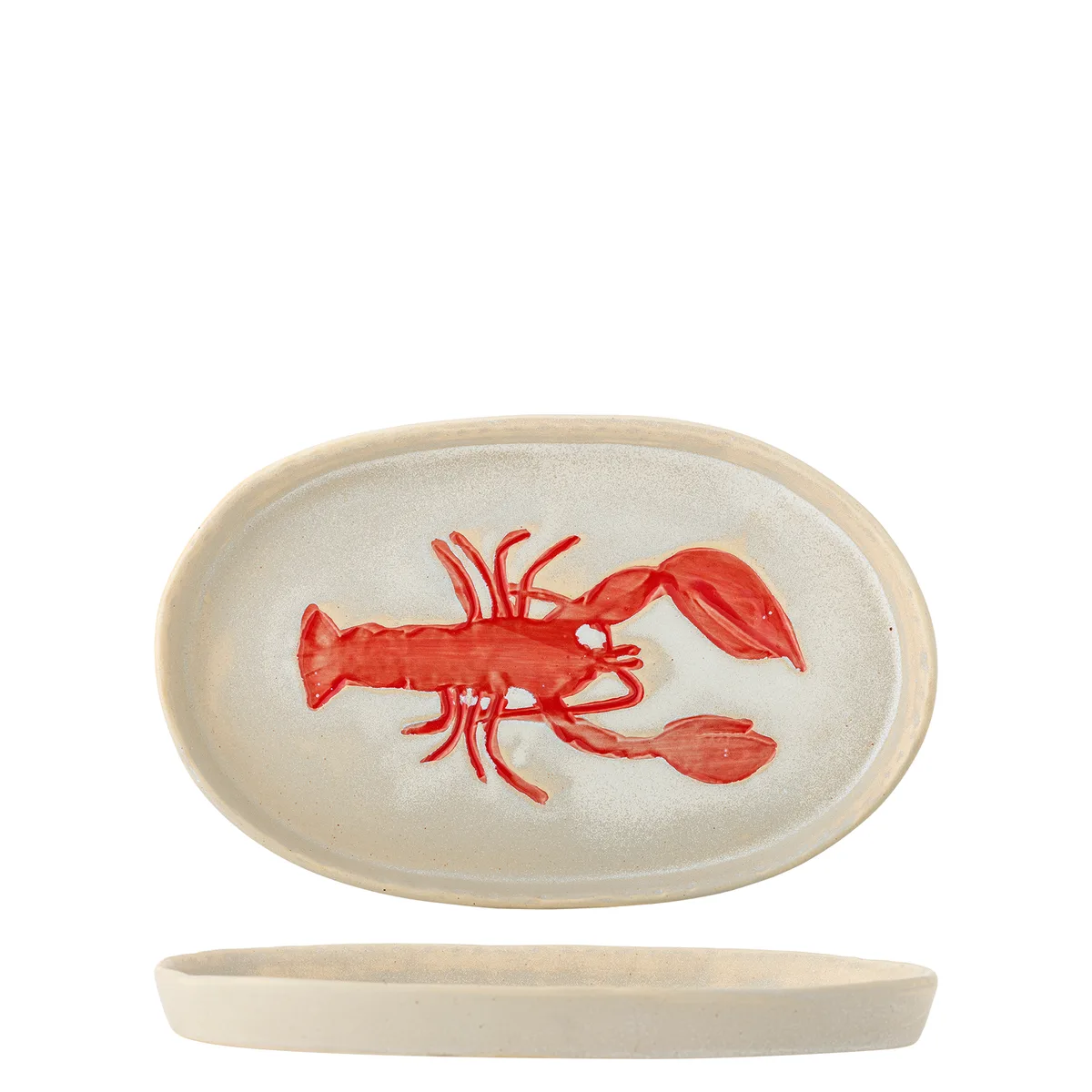 Hadden Serveringsfad, Rød, Stentøj, L29xH2,5xW18 cm de Bloomingville – photo du produit