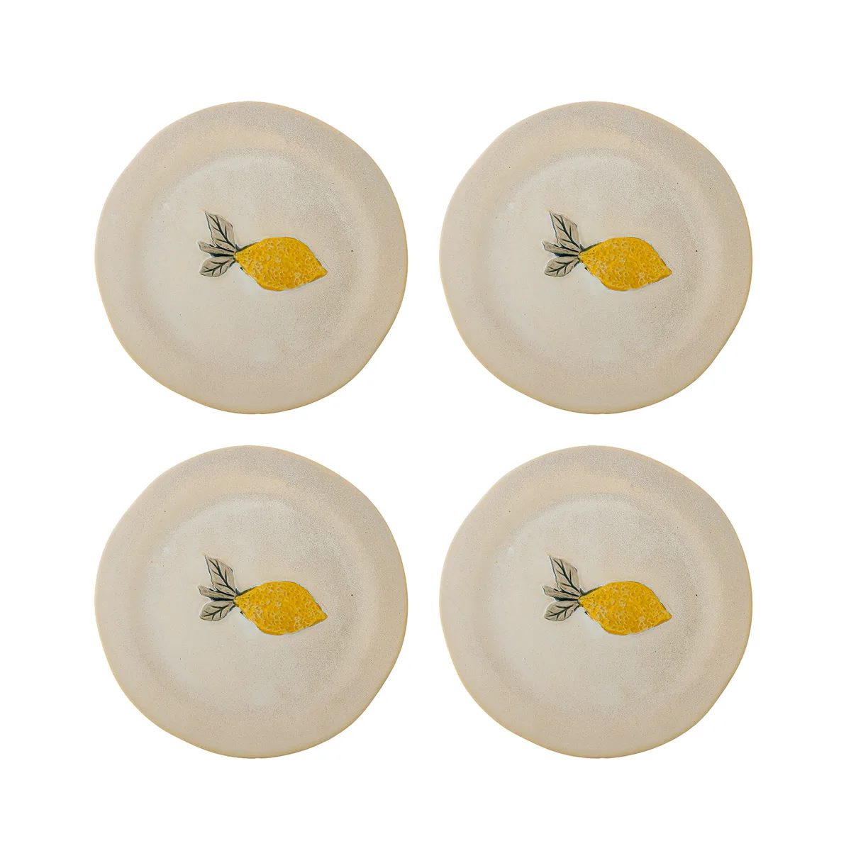 Hadden Tallerken, B21xH2 cm, 4 stk, Gul de Bloomingville – photo du produit