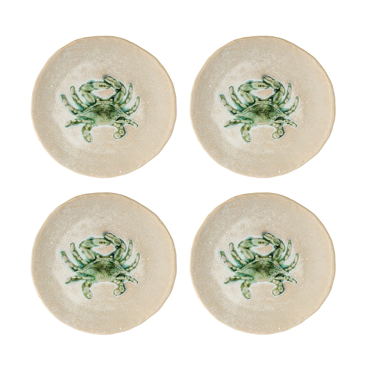 Hadden Tallerken, Grøn, Stentøj, D13xH1,5 cm, Set of 4 de Bloomingville – photo du produit