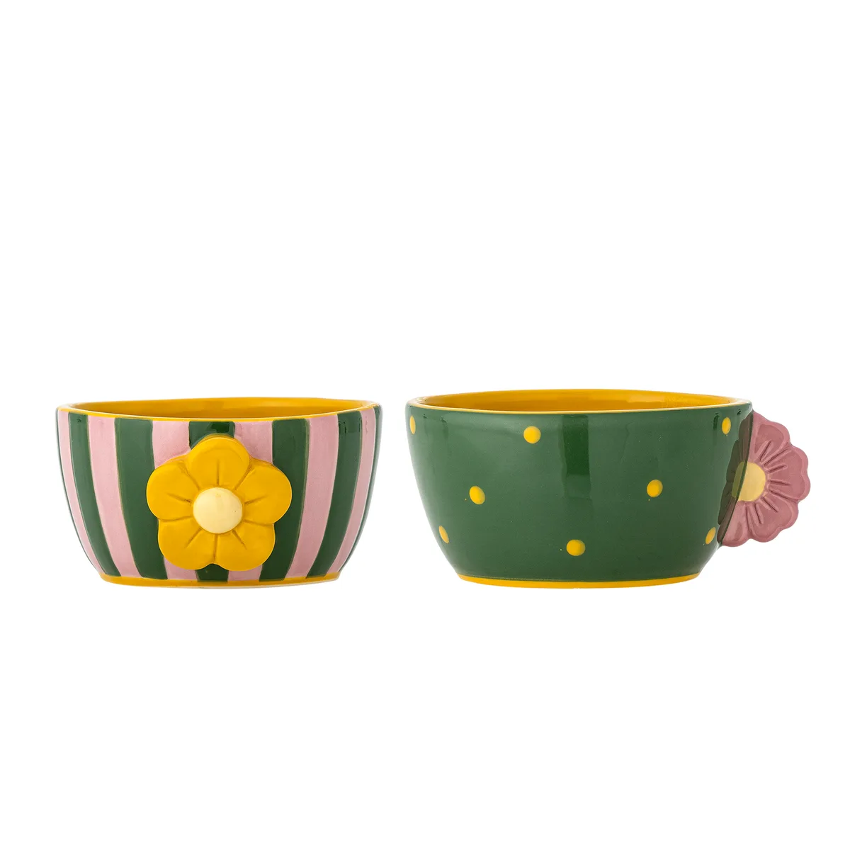 Haisy Skål, Multifarvet, Stentøj, D12xH6,5 cm, Set of 2 de Bloomingville – photo du produit