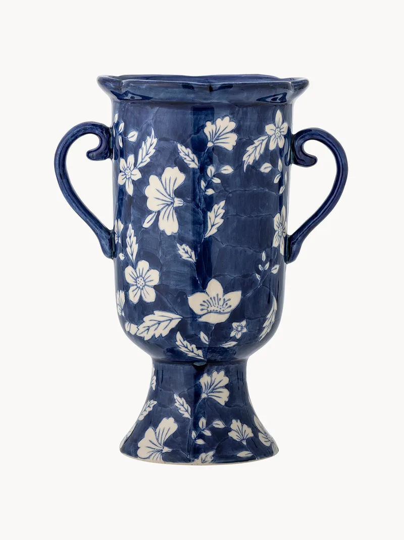 Handbeschilderde decoratieve vaas Amara, H 21 cm van Bloomingville – productfoto