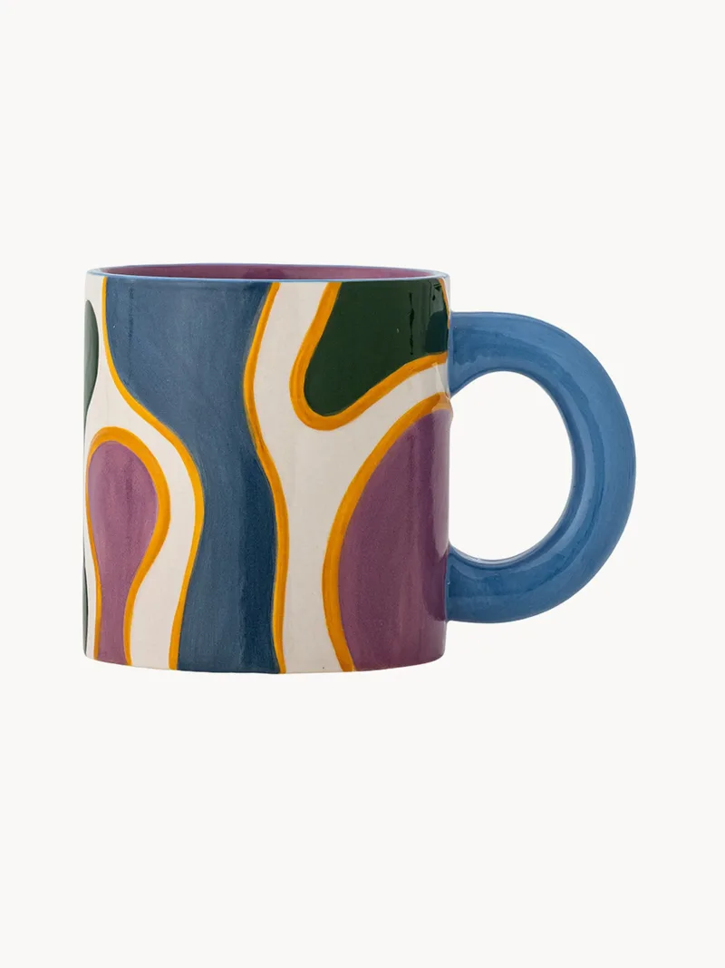 Handbeschilderde mokken Salacia, 4-delig de Bloomingville – photo du produit
