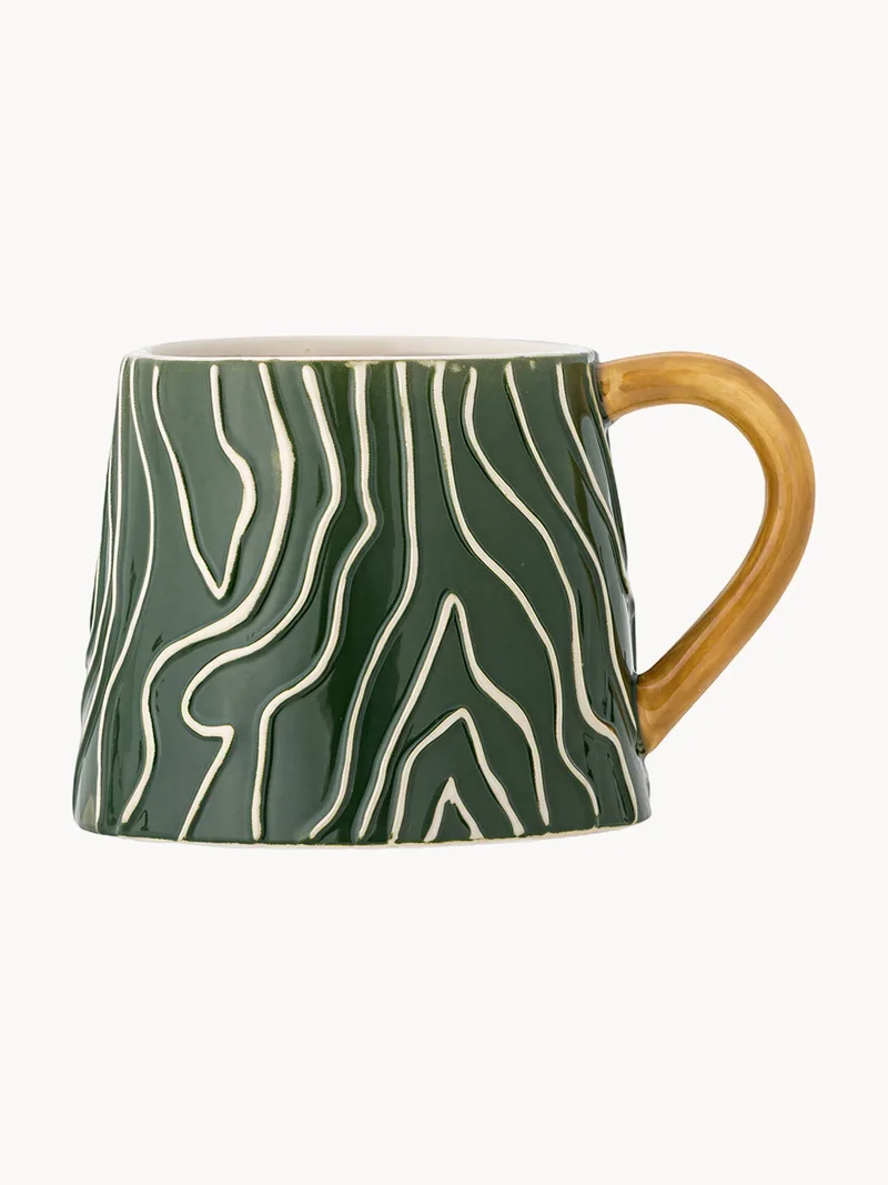 Handbeschilderde mokken Woodsby, 4-delig van Bloomingville – productfoto