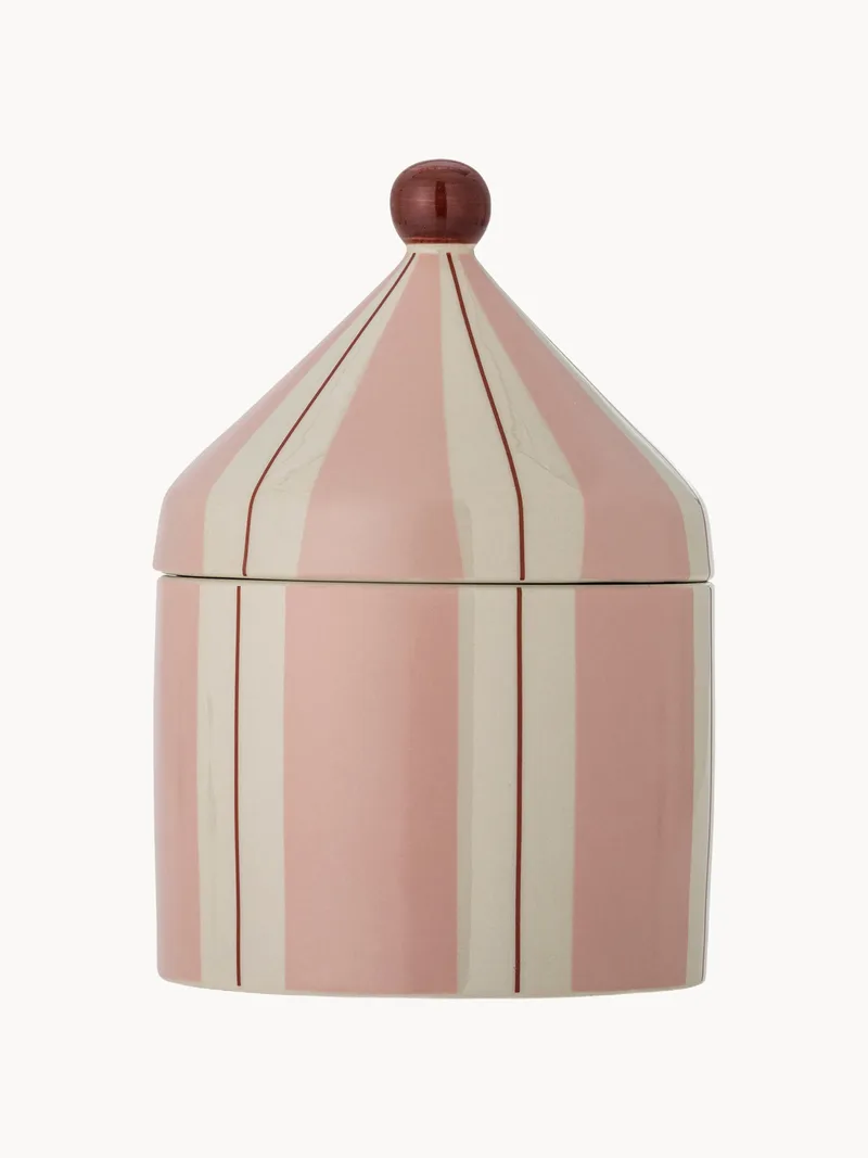 Handbeschilderde opbergpot Cimmi met deksel by Bloomingville – product photo