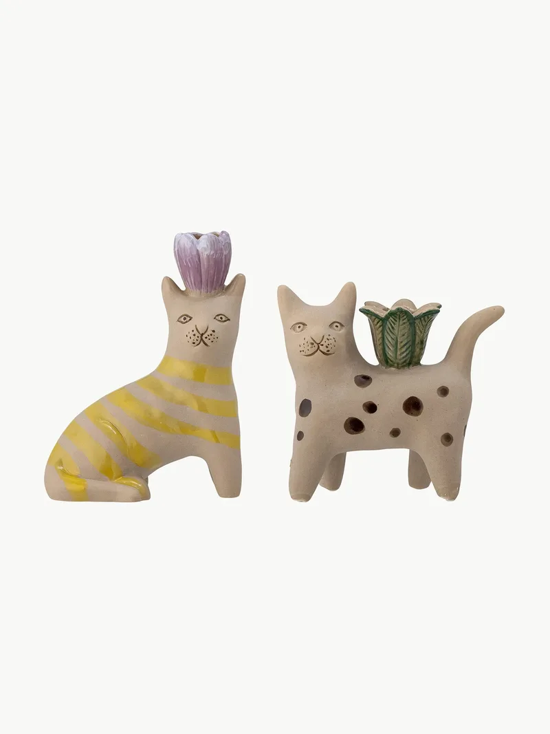 Handgemaakte kandelaars Mamie, set van 2 von Bloomingville – Produktfoto