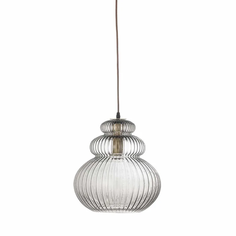 Hanglamp Glas Sybia Grijs by Bloomingville in Doorzichtig – product photo