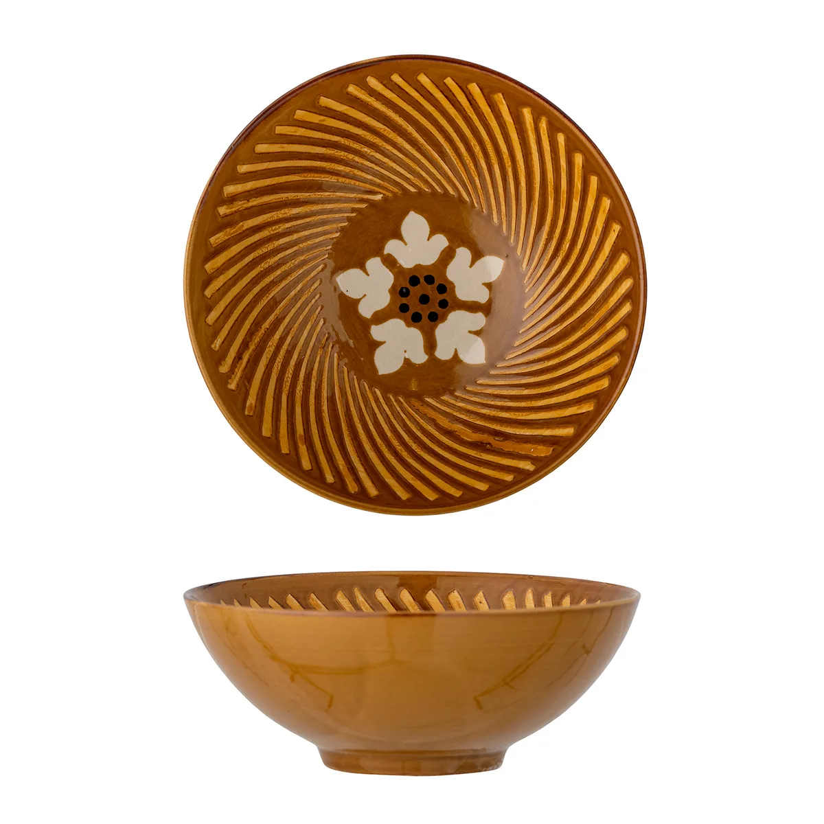 Heikki Skål, Brun, Stentøj, D19xH7,5 cm fra Bloomingville – produktbillede