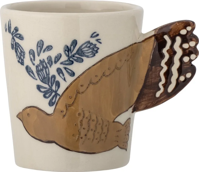 Hezha-Beker - Beige - Aardewerk by Bloomingville in Natuur – product photo