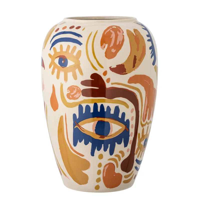 Horus Vase - orangefarbenes und mehrfarbiges Steingut by Bloomingville – product photo