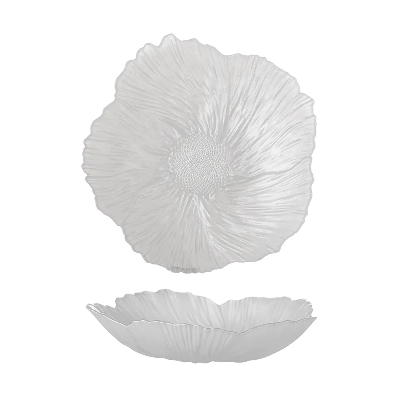 Iani Schale Glas Ø26 cm Weiß by Bloomingville – product photo