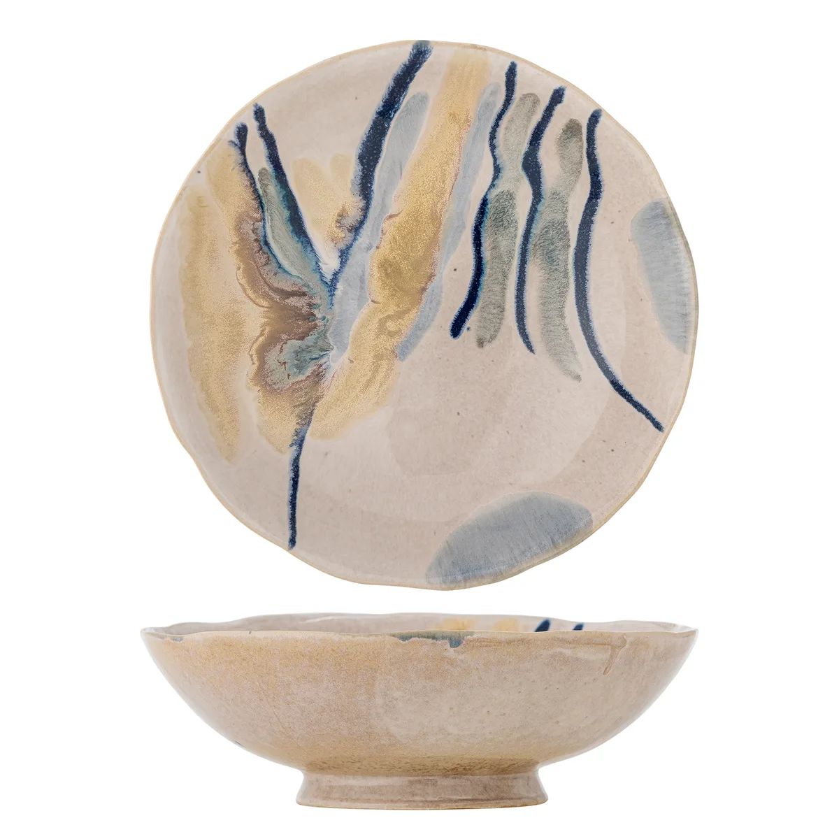 Imogen Skål, Multifarvet, Stentøj, D24xH8 cm van Bloomingville – productfoto