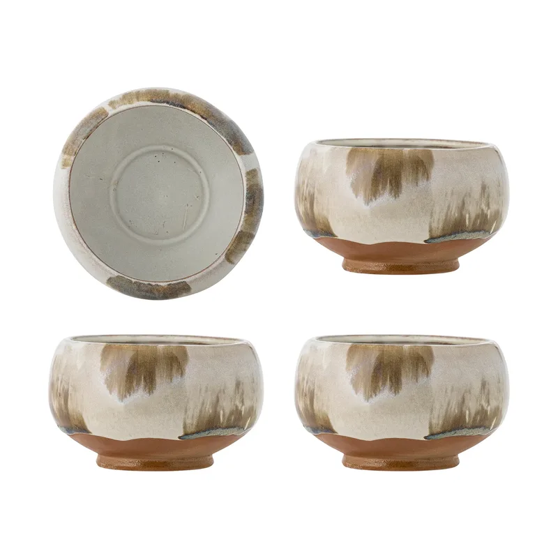 Jade Schale 4-teilig Ø12 cm Natur by Bloomingville – product photo