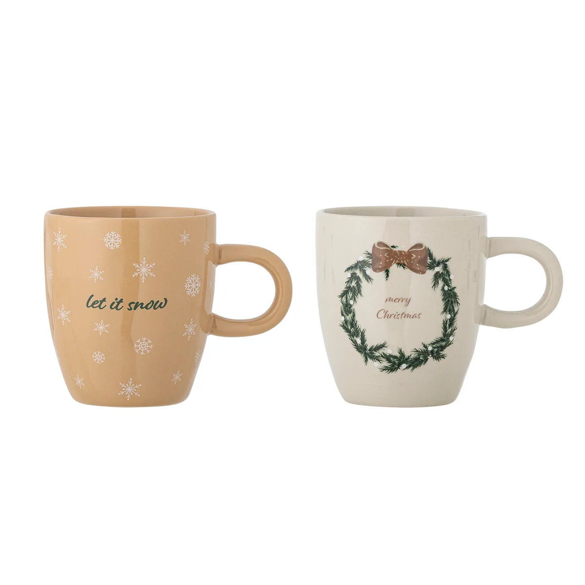 Jolina Krus, Natur, Stentøj, D9xH10 cm, Set of 2 de Bloomingville – photo du produit