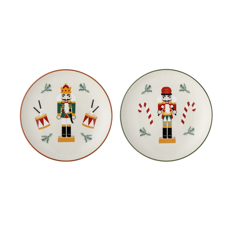 Jolly kleiner Teller Ø16cm 2 Teile Weiß-rot by Bloomingville – product photo