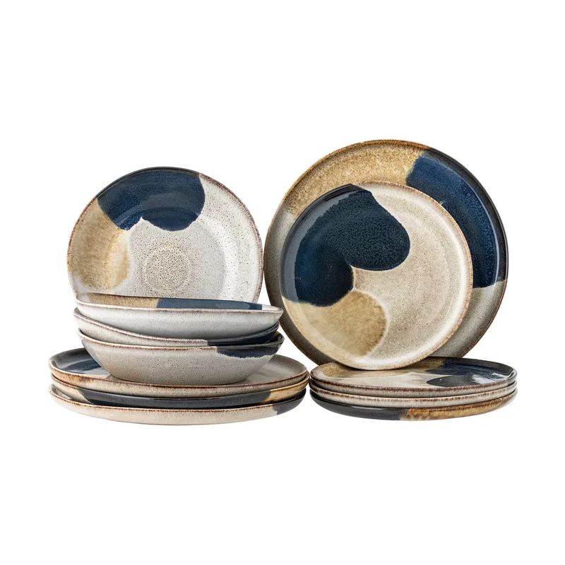 Jules Servisset 12 Teile Grau by Bloomingville – product photo