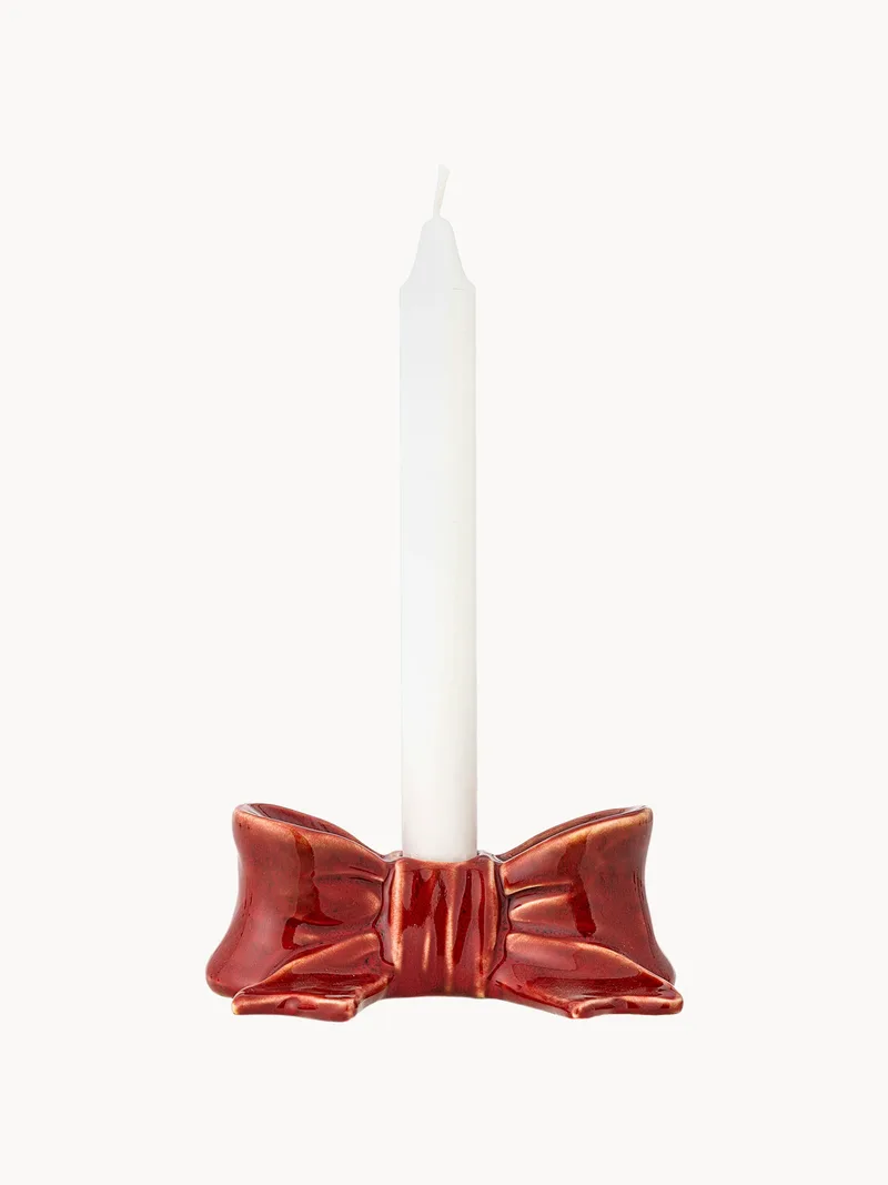 Kaarshouder Bow met reactief glazuur van Bloomingville – productfoto