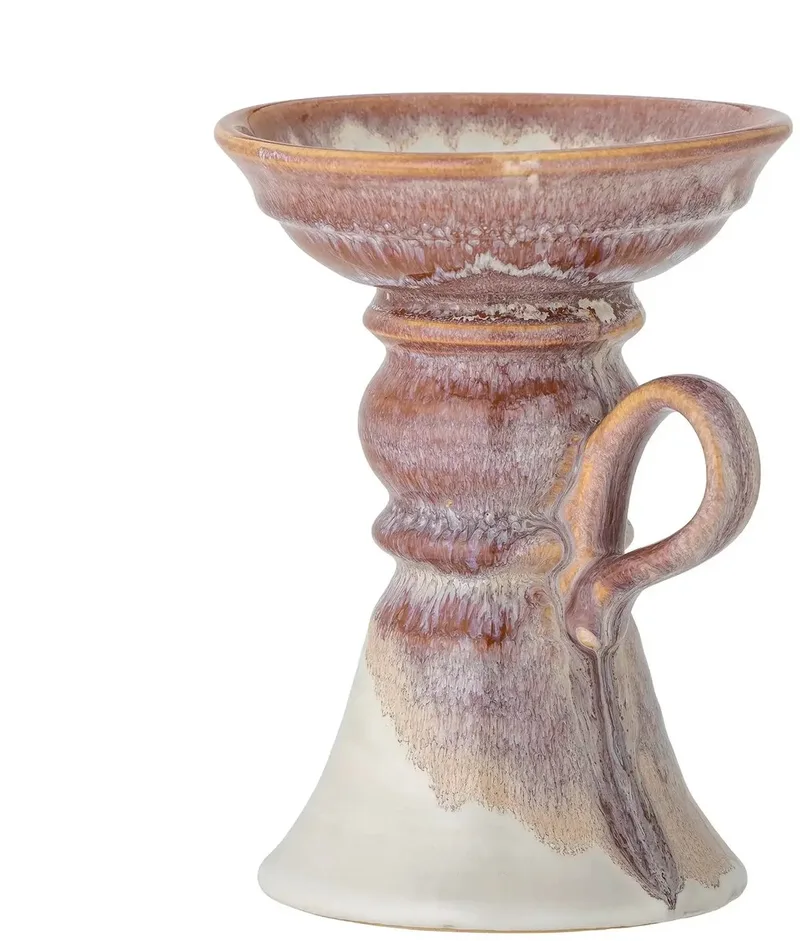 Kandelaar aardewerk roze Soreyah 19cm van Bloomingville in [gid://shopify/Metaobject/303097905487] – productfoto