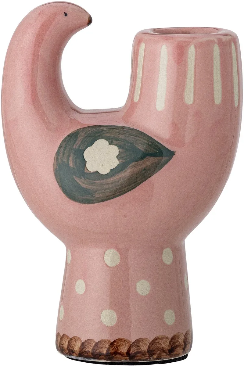 Kandelaar aardewerk roze Trudy 12cm van Bloomingville in [gid://shopify/Metaobject/303097905487] – productfoto