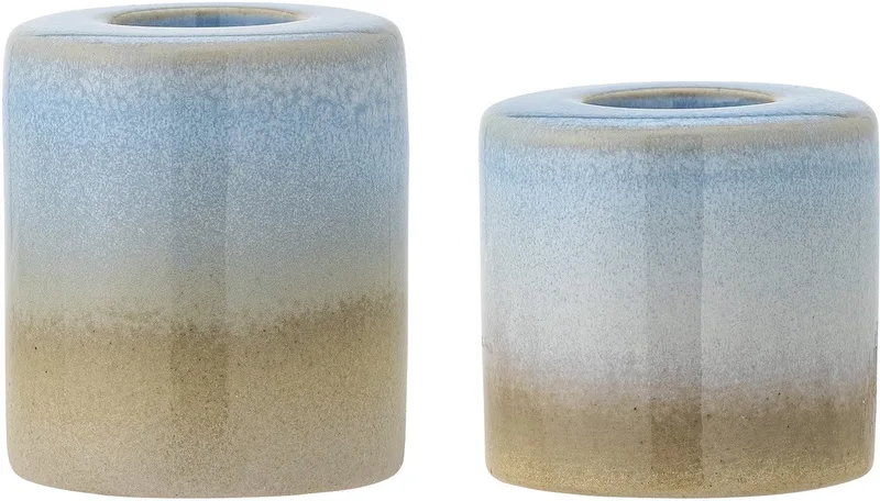 Kandelaar Safie S/2 van Bloomingville in Blauw – productfoto