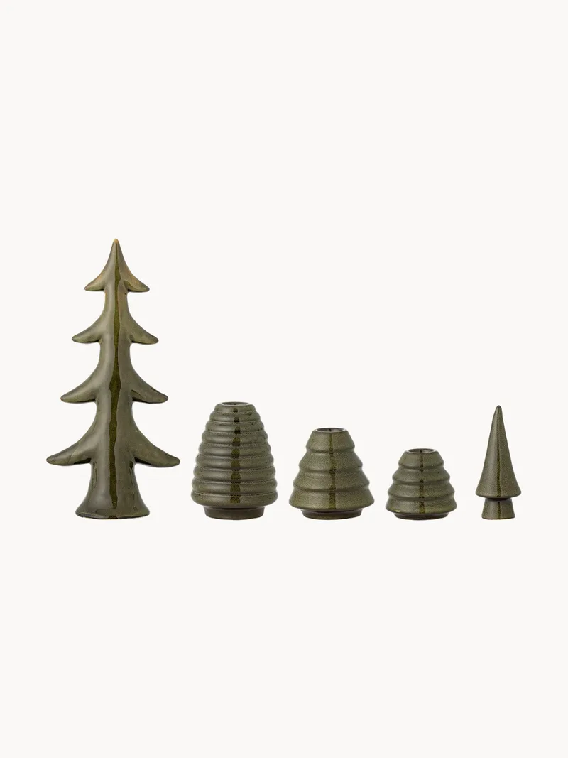 Kandelaars Woods met reactief glazuur, 5-delig by Bloomingville – product photo