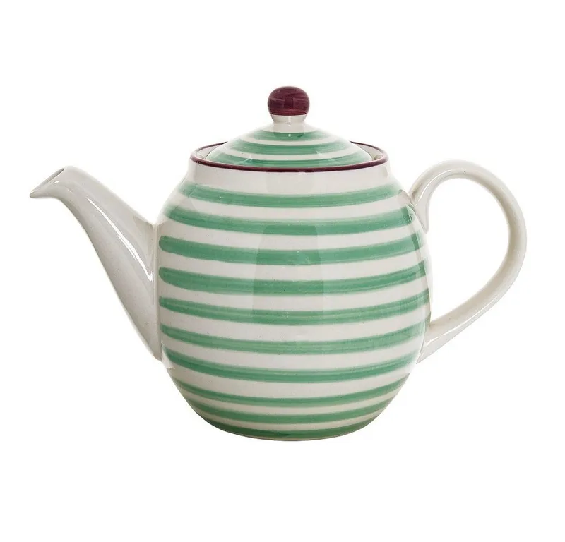 Kanne Bloomingville Patrizia Teekanne Grün Steingut, 1200 l, (Packung, 1 Teekanne) by Bloomingville in Bunt – product photo