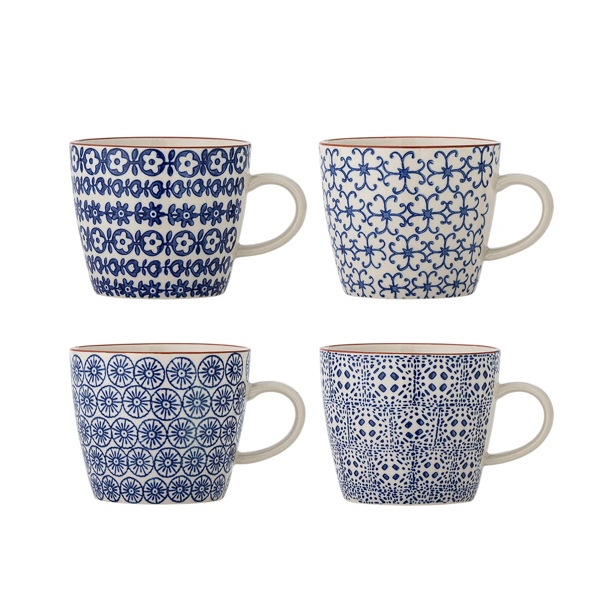 Karine Krus, Blå, Stentøj, D9,5xH8 cm, 4 stk de Bloomingville – photo du produit