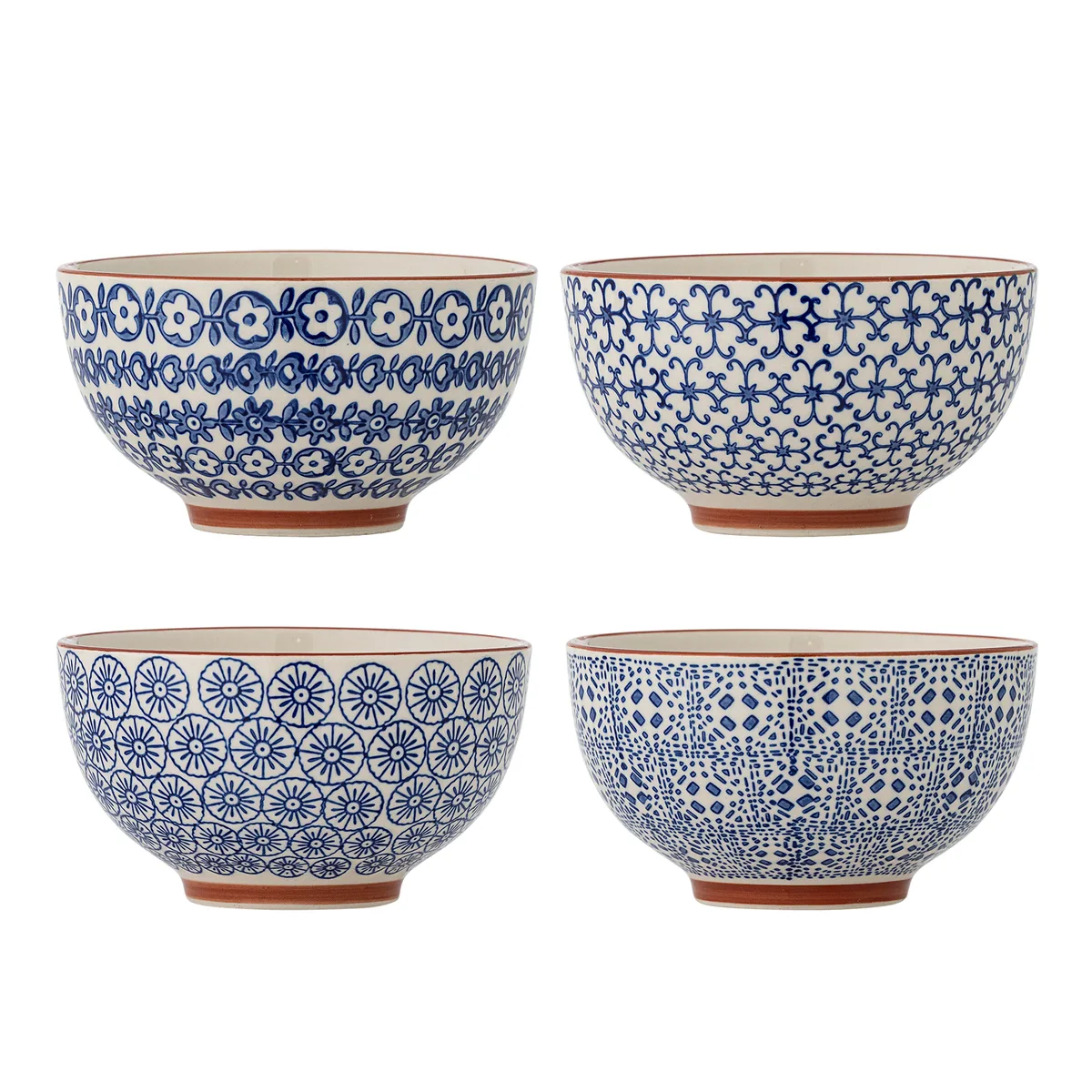 Karine Skål, B13,5xH7,5 cm, 4 stk, Blå de Bloomingville – photo du produit