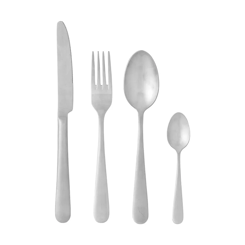 Karma Besteckset 4 Teile Edelstahl matt von Bloomingville – Produktfoto