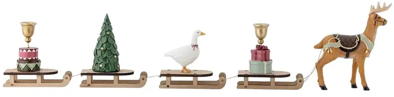 Kerstdecoratie Dasher met kaarshouders 87 cm van Bloomingville in [gid://shopify/Metaobject/307234832719] – productfoto