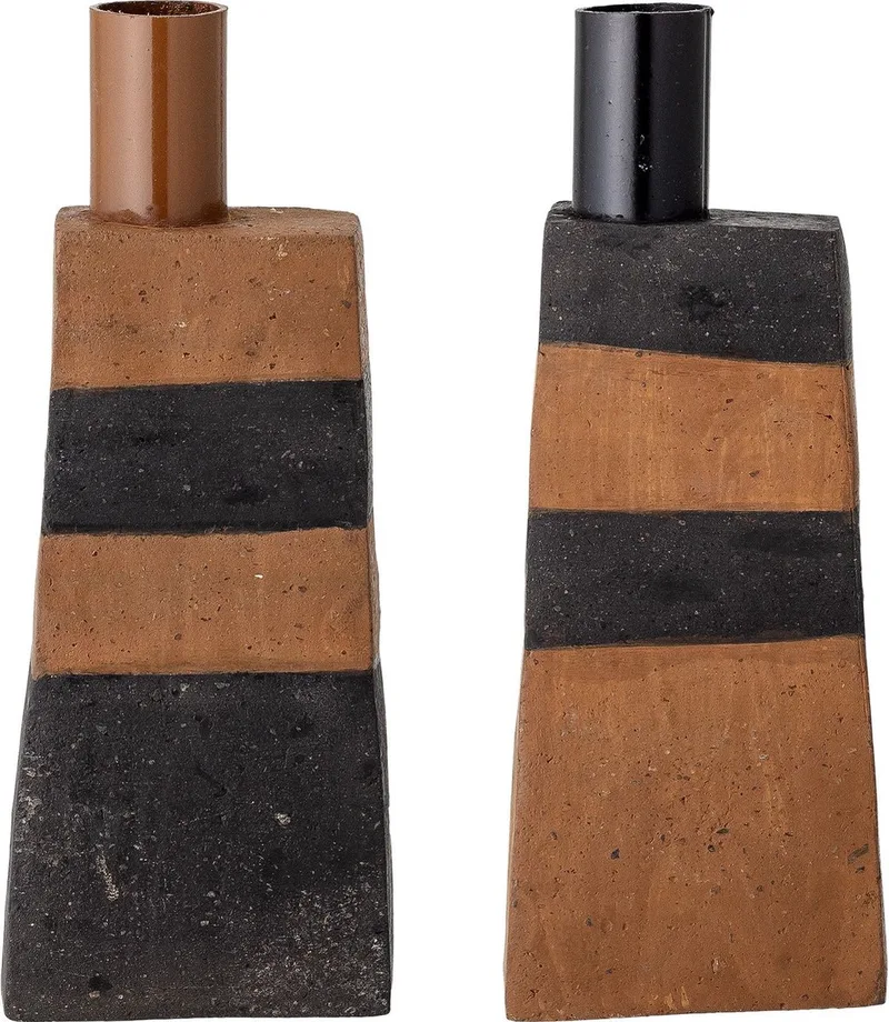 Key kandelaar set Black Terracotta - Bloomingville® de Bloomingville en Zwart – photo du produit