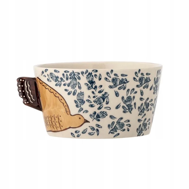 Kom aardewerk nature Hezha 13cm von Bloomingville in Blauw – Produktfoto