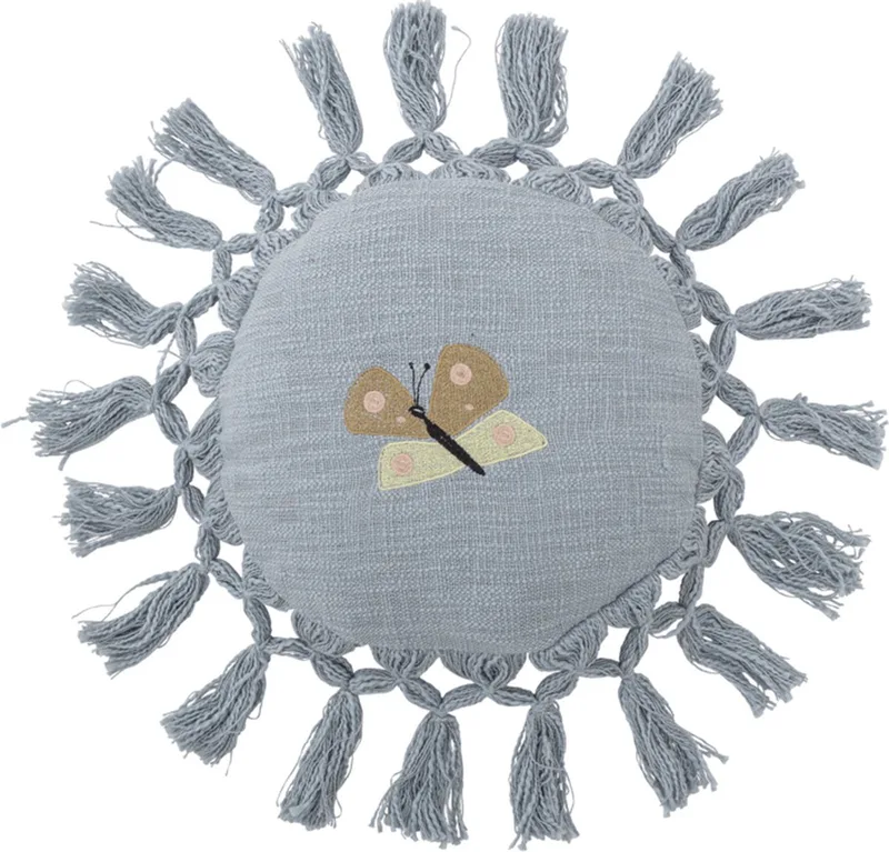 Kussen Elinna - Vlinder by Bloomingville in Blauw – product photo