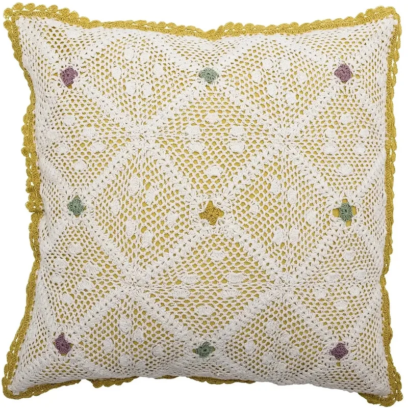 Kussen katoen naturel Rovigo 45x45cm by Bloomingville in [gid://shopify/Metaobject/297300001103] – product photo