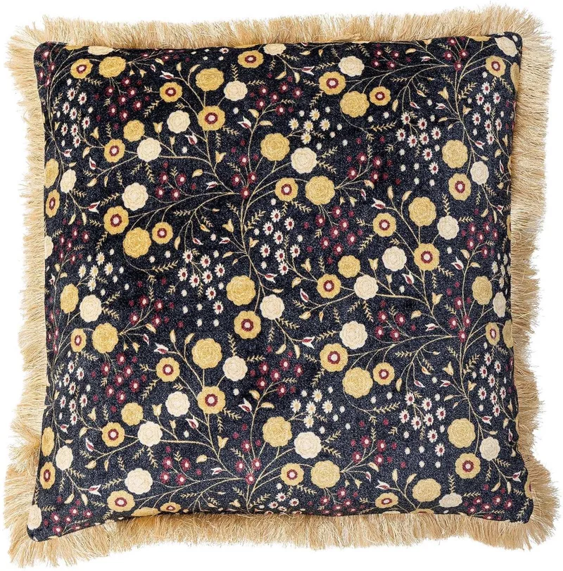 Kussen viscose blauw Eydis 45x45cm by Bloomingville in [gid://shopify/Metaobject/303390916943] – product photo
