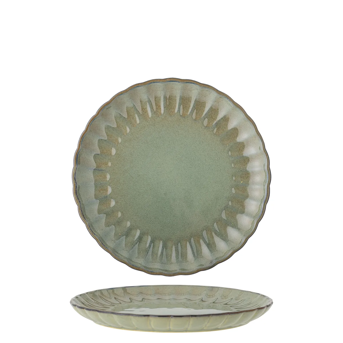 Latina Tallerken, Grøn, Stentøj, D20xH2 cm van Bloomingville – productfoto